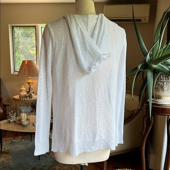 Sioni White Hooded Cardigan - Picture 5 of 7